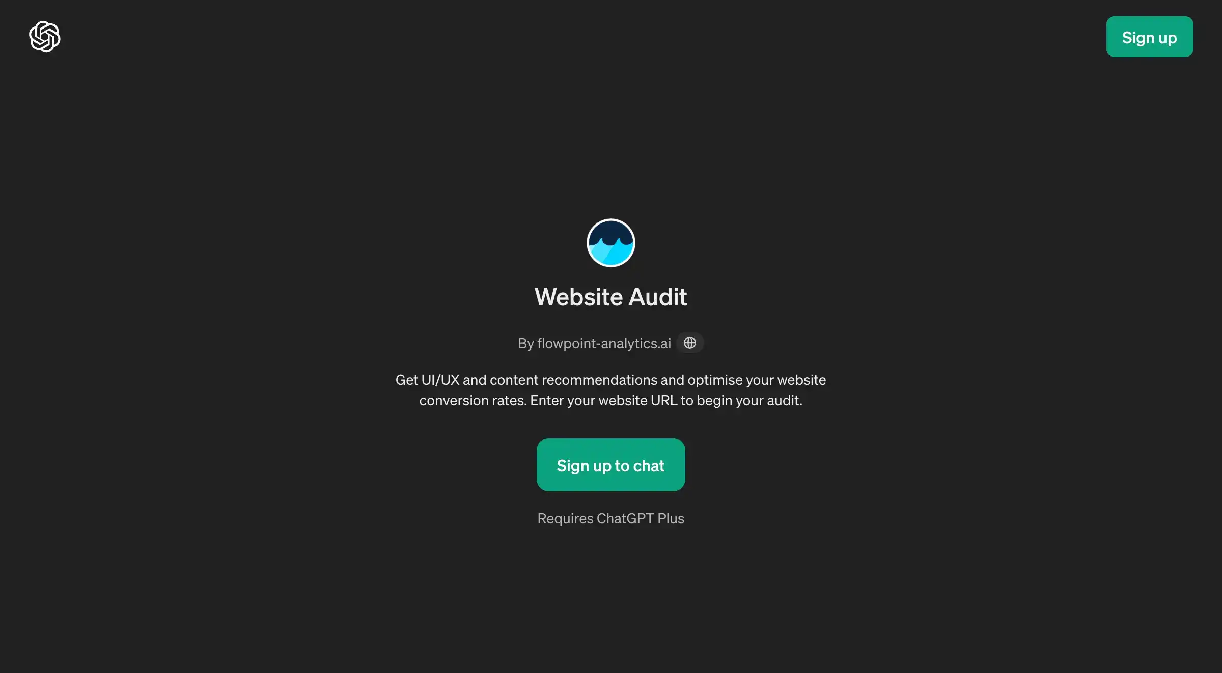 ChatGPT - Website Audit